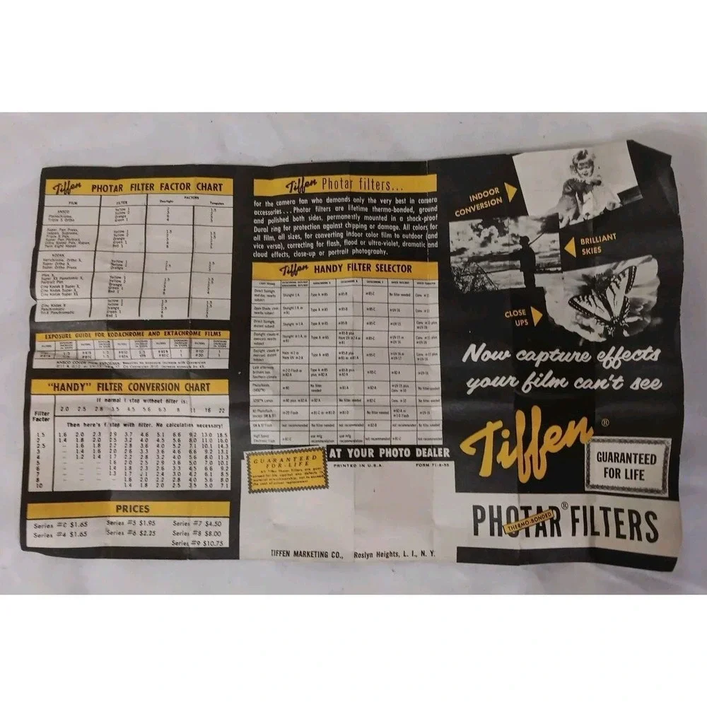 Vtg Tiffen Photar Photographic Filter Color Correction‎ #5 Filter Selecter
